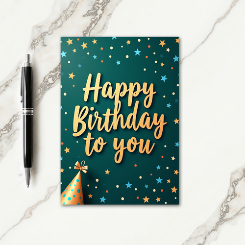 Golden Birthday Script Card