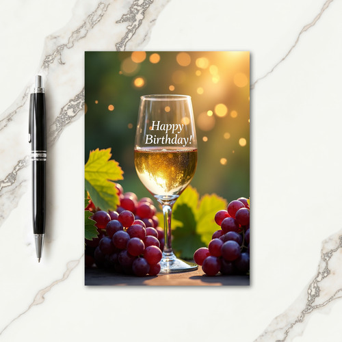 Golden Birthday Toast Card