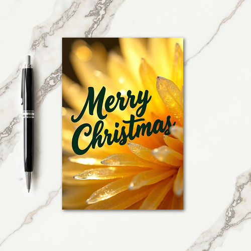 Golden Bloom Christmas Card