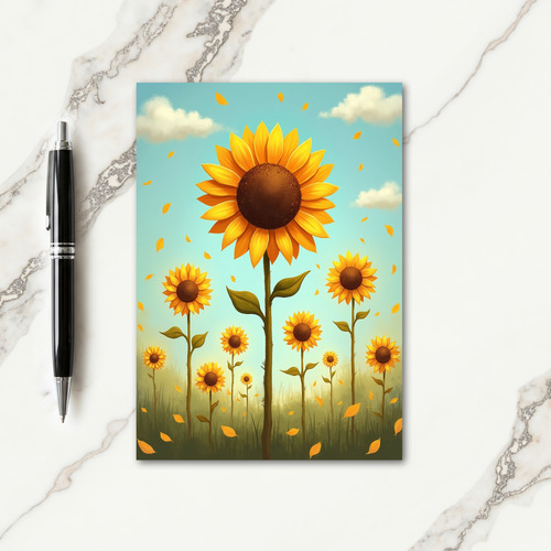 Golden Bloom Field Pattern Card