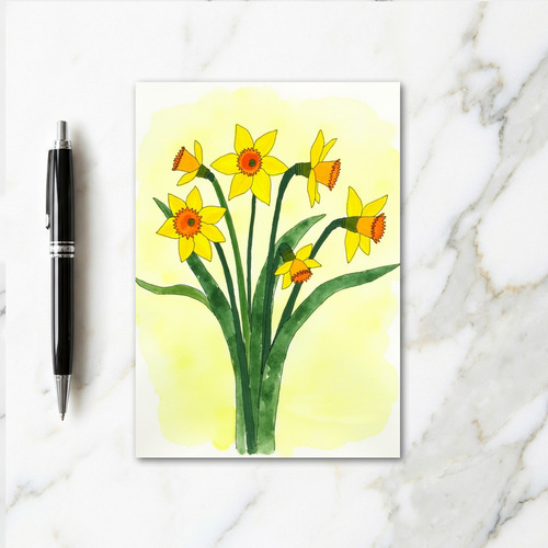 Golden Blooms Springtime Card