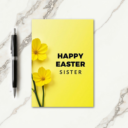 Golden Blossom Easter Card