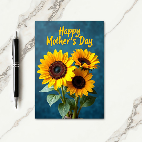 Golden Blossom Happy Mothers Day Card