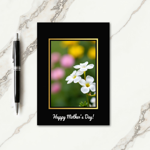 Golden Border Flower Card