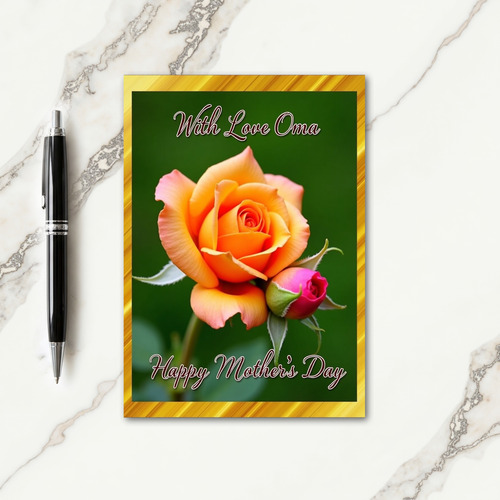 Golden Border Mothers Day Card