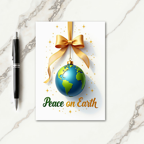 Golden Bow Christmas Card thumbnail