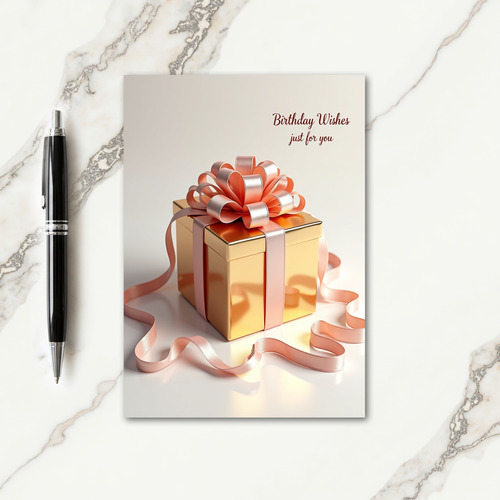 Golden Box Birthday Card