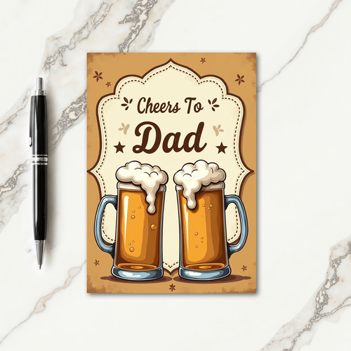 Golden Brews Fathers Day Card