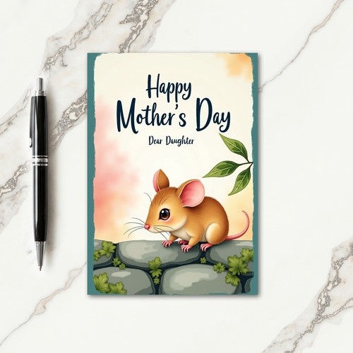 Golden Brown Fur Mothers Card