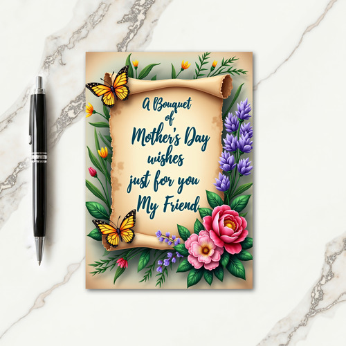 Golden Butterfly Mothers Card