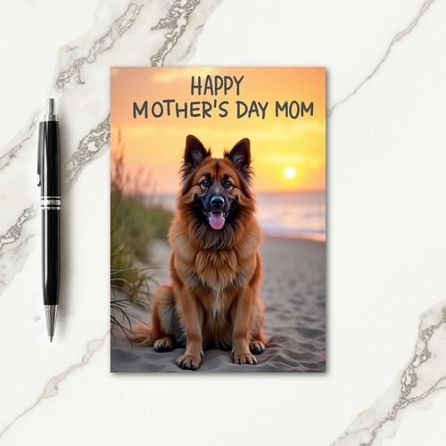 Golden Canine Mothers Day Card