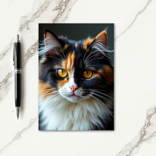 Golden Cat Christmas Card
