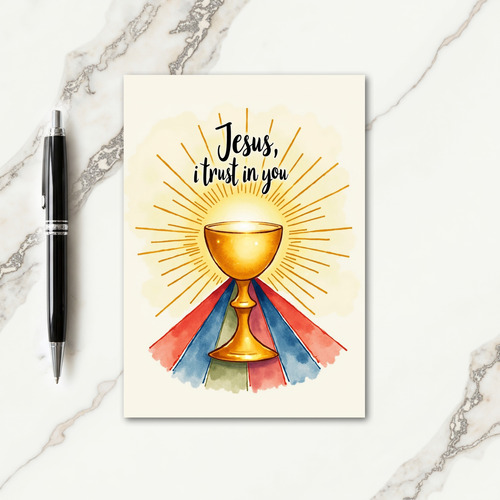 Golden Chalice Faith Card