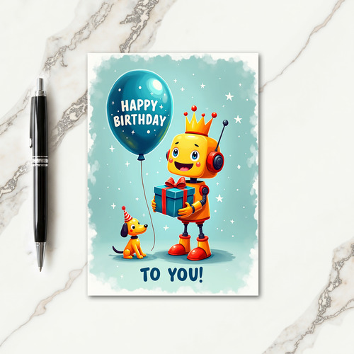 Golden Character Birthday Card