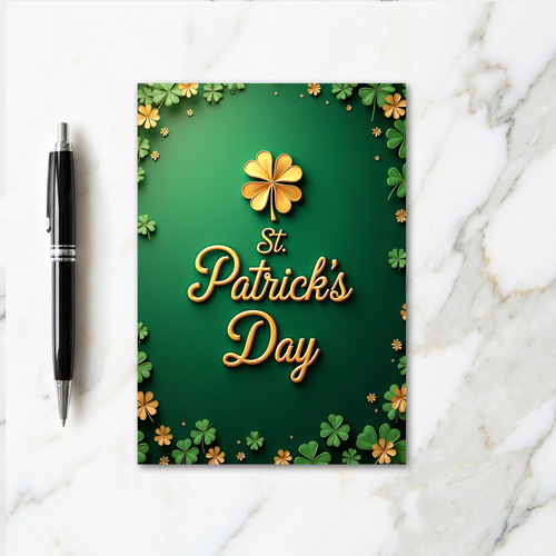 Golden Clover Pattern Card