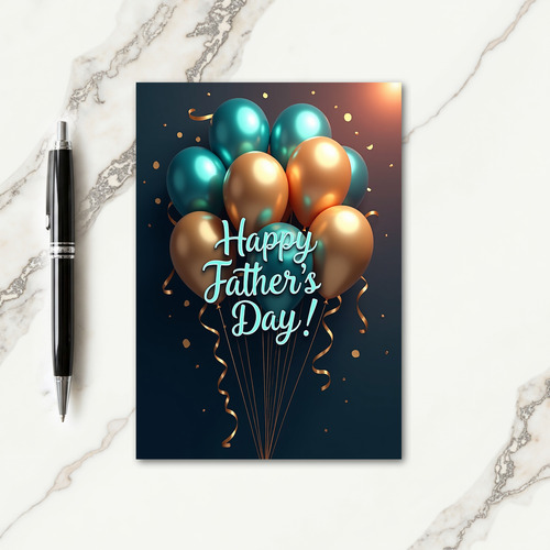 Golden Confetti Fathers Day Card