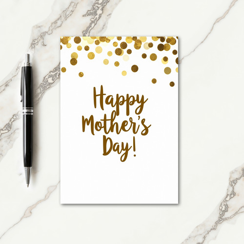 Golden Confetti Happy Day Card