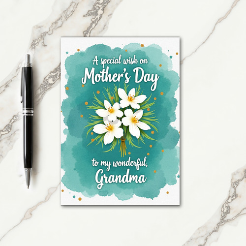 Golden Confetti Mothers Card