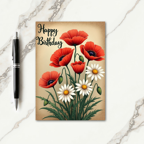 Golden Core Birthday Card