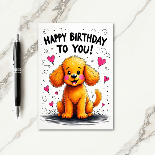Golden Creature Birthday Card