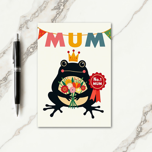 Golden Crown Mothers Day Card