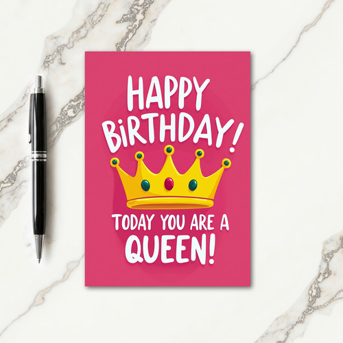 Golden Crown Queen Card