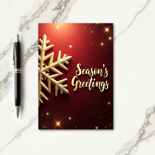 Golden Crystal Christmas Card