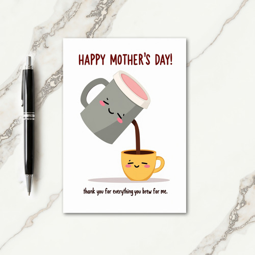 Golden Cup Gratitude Card