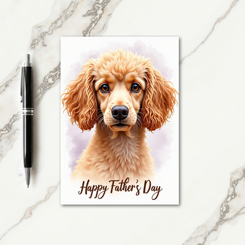 Golden Curls Fathers Day Card