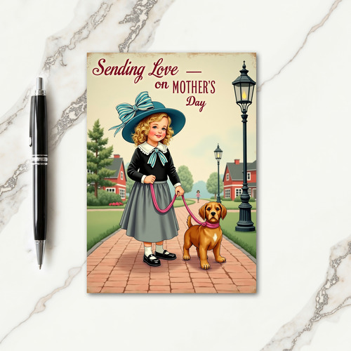 Golden Curls Mothers Day Card