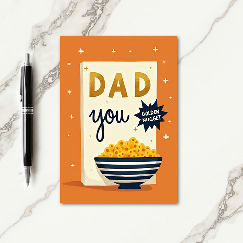 Golden Dad Fathers Day Card