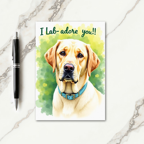 Golden Dog Mother Love Card