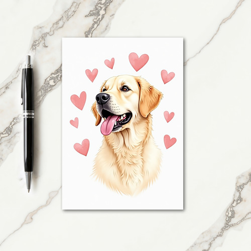 Golden Dog Mothers Day Heart Card