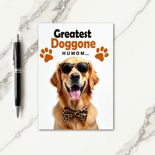 Golden Dog Mothers Day Smile Card