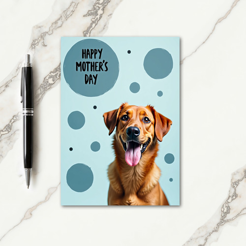 Golden Dog Mothers Day Wish Card