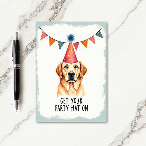 Golden Dog Sweet Birthday Card