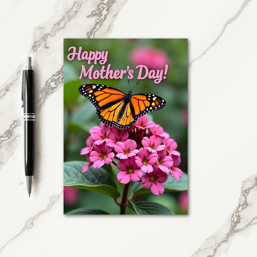 Golden Dot Butterfly Card