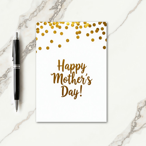 Golden Dots Mothers Day Card