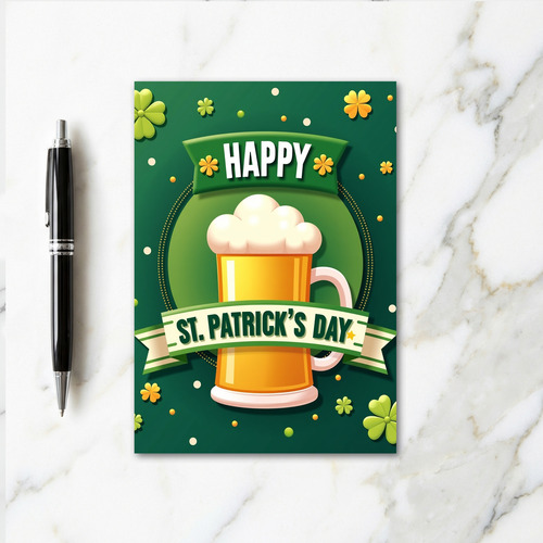 Golden Dots St Patricks Day Card