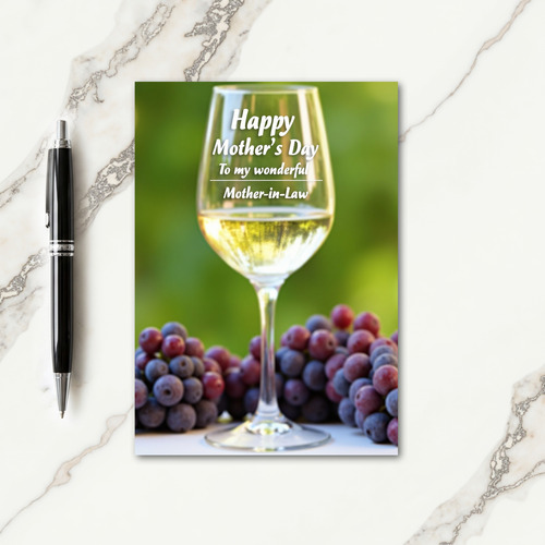 Golden Drink Mothers Day Wish Card