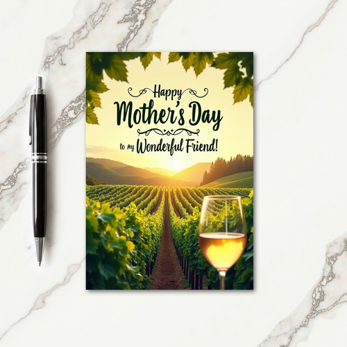 Golden Dusk Mothers Day Friend Card
