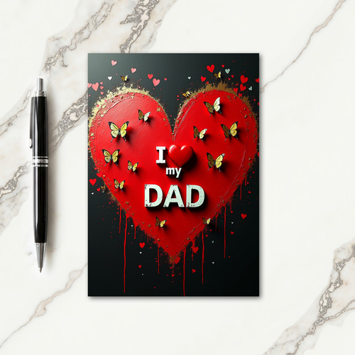 Golden Dust Fathers Day Card