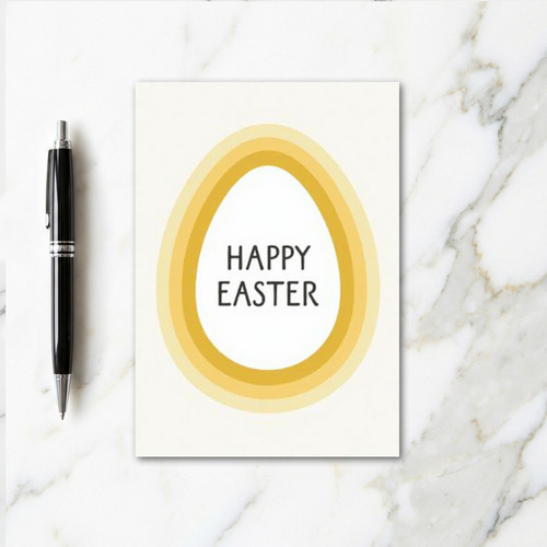 Golden Easter Egg Greeting Card