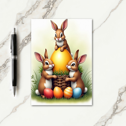 Golden Egg Friends Springtime Card