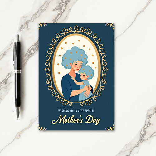 Golden Embrace Mothers Day Card