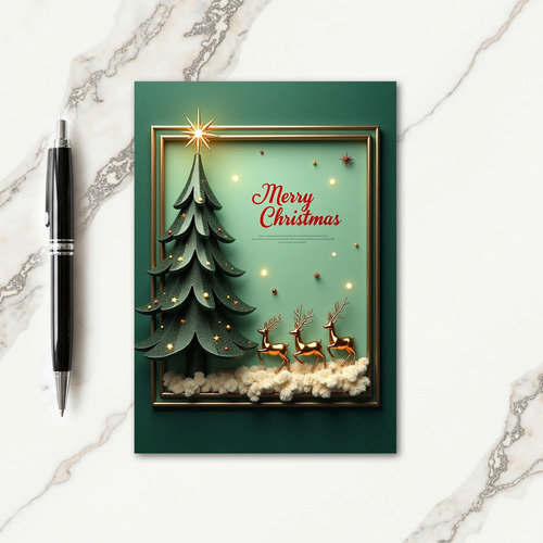 Golden Evergreen Card