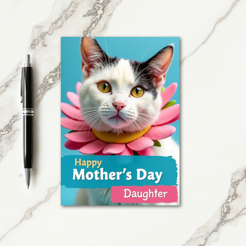 Golden Eyed Moms Day Cat Card