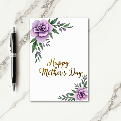 Golden Family Love Message Card