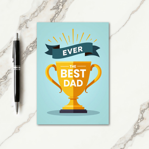 Golden Fathers Day Award Card