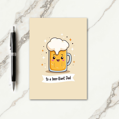 Golden Fathers Day Brew Card